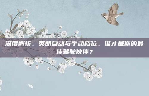 深度解析,英朗自动与手动档位,谁才是你的最佳驾驶伙伴?