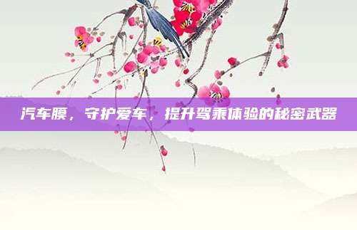 汽车膜,守护爱车,提升驾乘体验的秘密武器