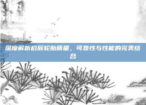 深度解析启辰轮胎质量,可靠性与性能的完美结合
