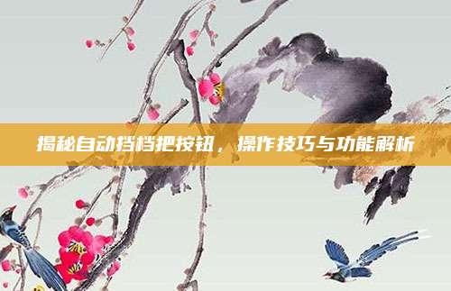 揭秘自动挡档把按钮,操作技巧与功能解析