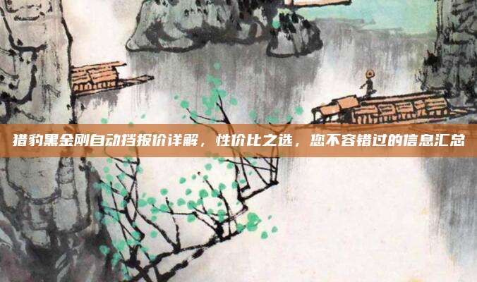 猎豹黑金刚自动挡报价详解,性价比之选,您不容错过的信息汇总