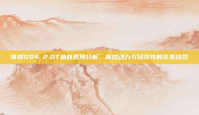 传祺GS4 2.0T油耗表现分析,高效动力与经济性的完美结合