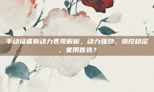 手动福睿斯动力表现解析,动力强劲,操控稳定,家用首选?