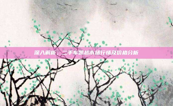 深入解析,二手车凯越市场行情及价格分析