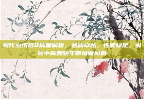 现代索纳塔9质量解析,品质卓越,性能稳定,引领中高端轿车市场新风尚