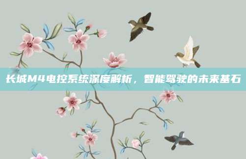 长城M4电控系统深度解析,智能驾驶的未来基石