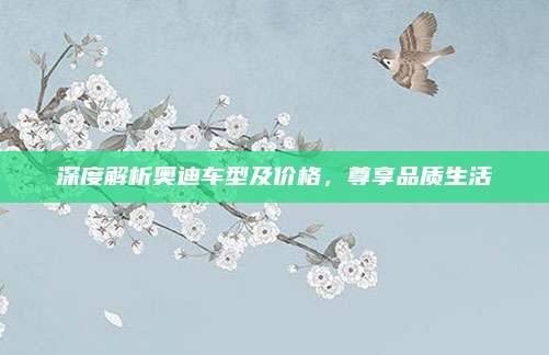 深度解析奥迪车型及价格,尊享品质生活
