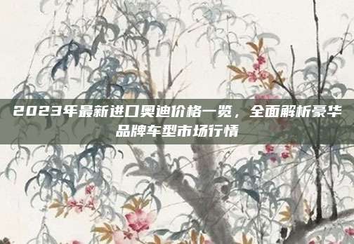 2023年最新进口奥迪价格一览,全面解析豪华品牌车型市场行情