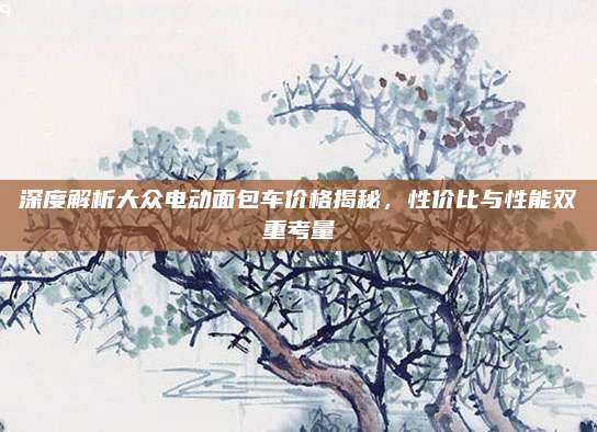 深度解析大众电动面包车价格揭秘,性价比与性能双重考量