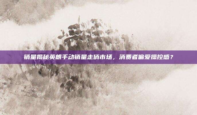 销量揭秘英朗手动销量走俏市场,消费者偏爱操控感?