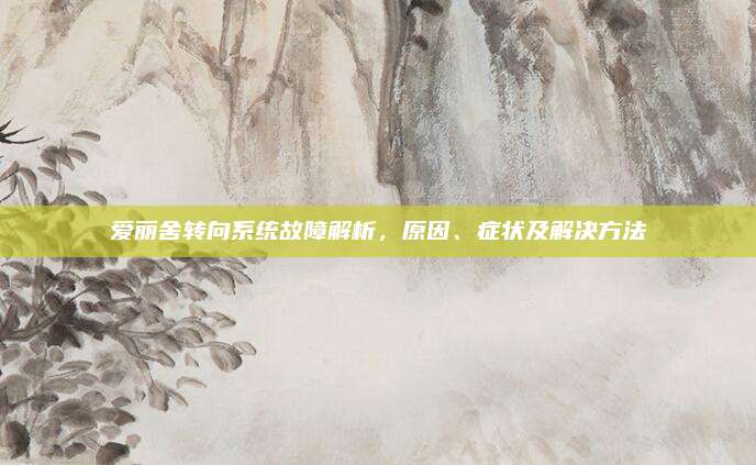 爱丽舍转向系统故障解析,原因、症状及解决方法