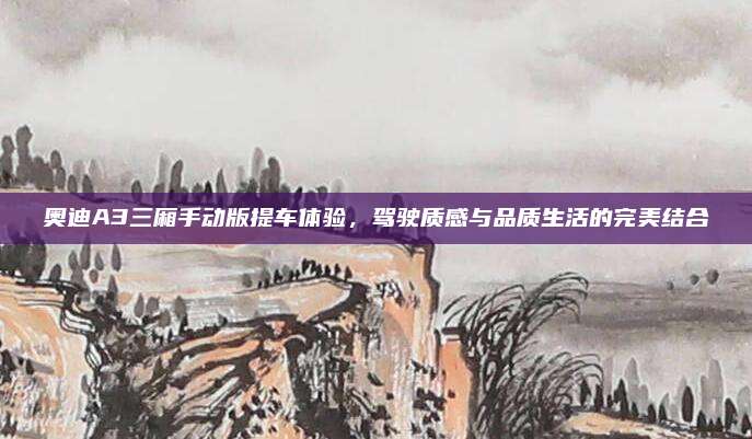 奥迪A3三厢手动版提车体验,驾驶质感与品质生活的完美结合