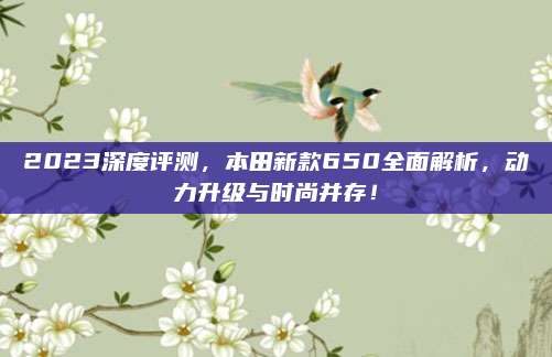 2023深度评测,本田新款650全面解析,动力升级与时尚并存!