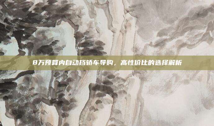 8万预算内自动挡轿车导购,高性价比的选择解析