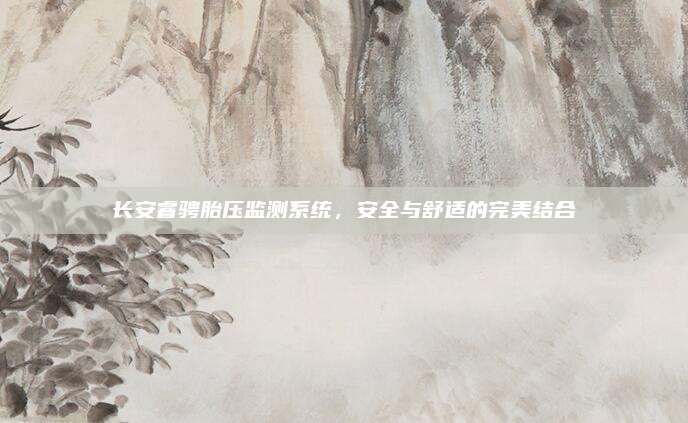 长安睿骋胎压监测系统,安全与舒适的完美结合