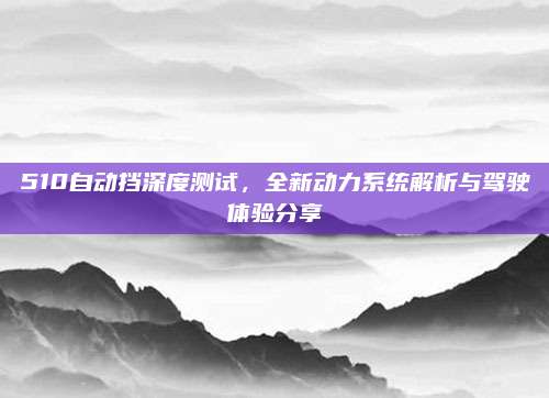 510自动挡深度测试,全新动力系统解析与驾驶体验分享
