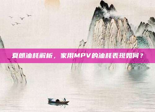 夏朗油耗解析,家用MPV的油耗表现如何?
