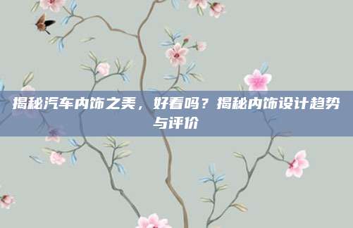 揭秘汽车内饰之美,好看吗?揭秘内饰设计趋势与评价