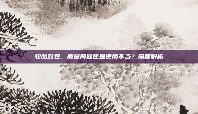 轮胎鼓包，质量问题还是使用不当？深度解析