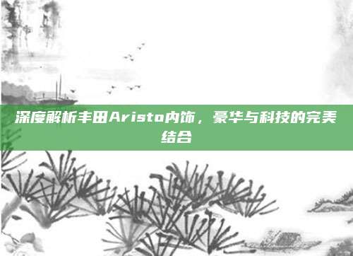 深度解析丰田Aristo内饰,豪华与科技的完美结合