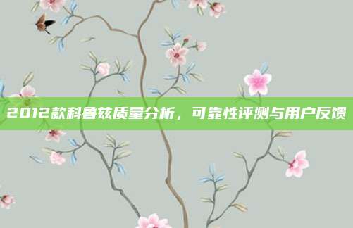 2012款科鲁兹质量分析,可靠性评测与用户反馈