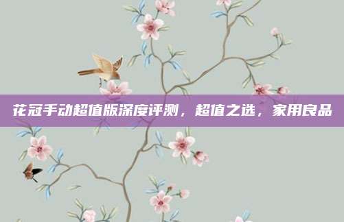 花冠手动超值版深度评测,超值之选,家用良品