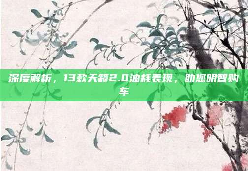 深度解析,13款天籁2.0油耗表现,助您明智购车