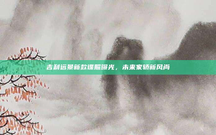 吉利远景新款谍照曝光,未来家轿新风尚