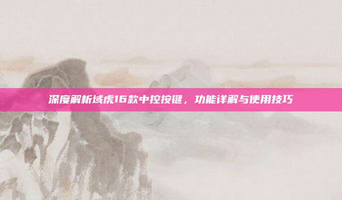 深度解析域虎16款中控按键,功能详解与使用技巧