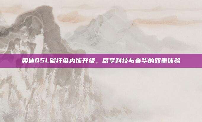 奥迪Q5L碳纤维内饰升级,尽享科技与奢华的双重体验