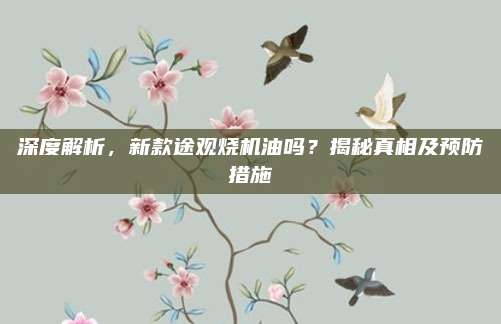 深度解析,新款途观烧机油吗?揭秘真相及预防措施