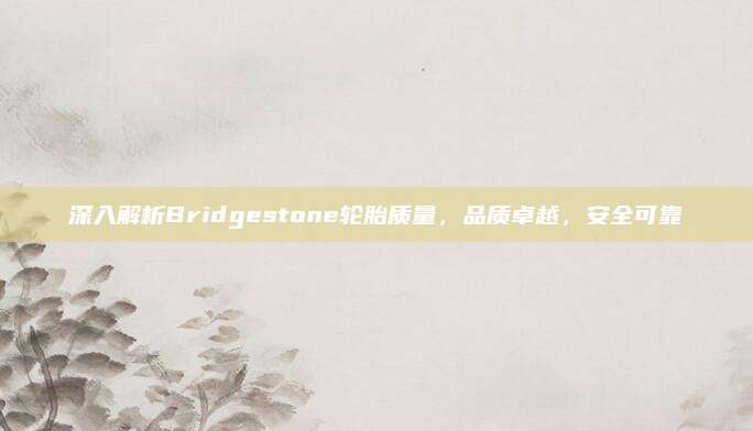 深入解析Bridgestone轮胎质量,品质卓越,安全可靠