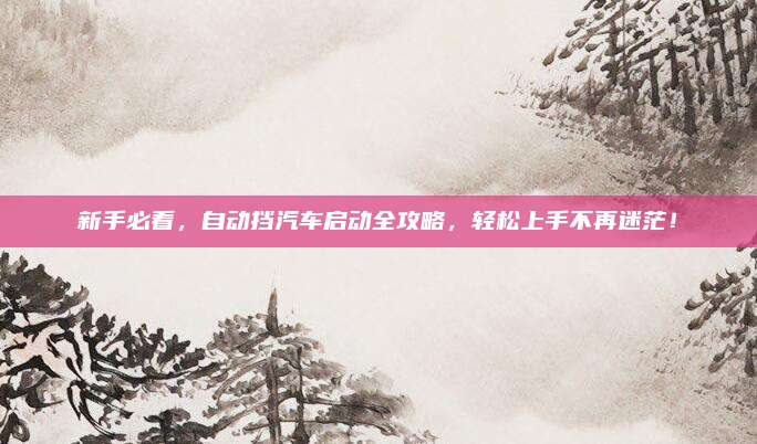 新手必看,自动挡汽车启动全攻略,轻松上手不再迷茫!