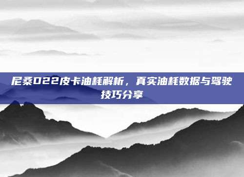 尼桑D22皮卡油耗解析,真实油耗数据与驾驶技巧分享