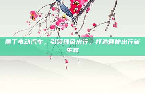 雷丁电动汽车,引领绿色出行,打造智能出行新生态