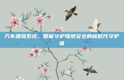 汽车酒驾系统,智能守护驾驶安全的新时代守护者
