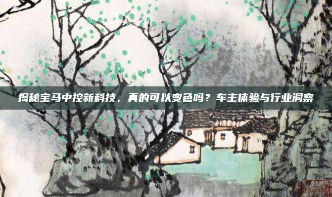 揭秘宝马中控新科技,真的可以变色吗?车主体验与行业洞察