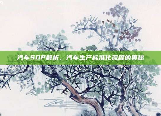 汽车SOP解析,汽车生产标准化流程的奥秘