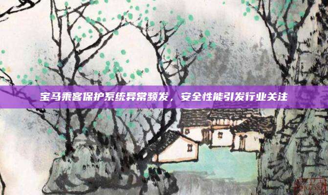 宝马乘客保护系统异常频发,安全性能引发行业关注