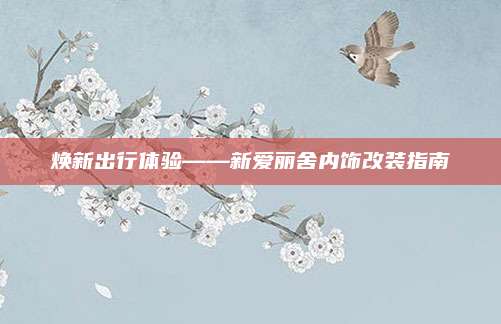 焕新出行体验——新爱丽舍内饰改装指南