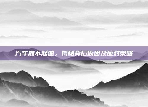 汽车加不起油，揭秘背后原因及应对策略