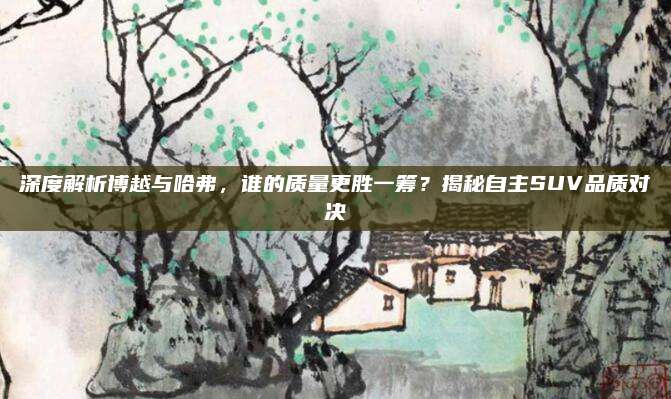 深度解析博越与哈弗,谁的质量更胜一筹?揭秘自主SUV品质对决