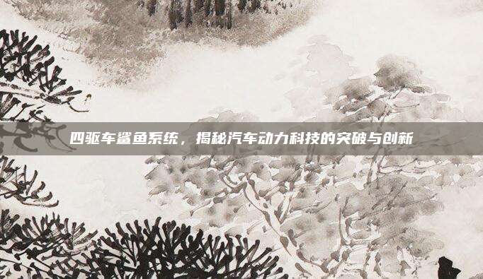 四驱车鲨鱼系统,揭秘汽车动力科技的突破与创新