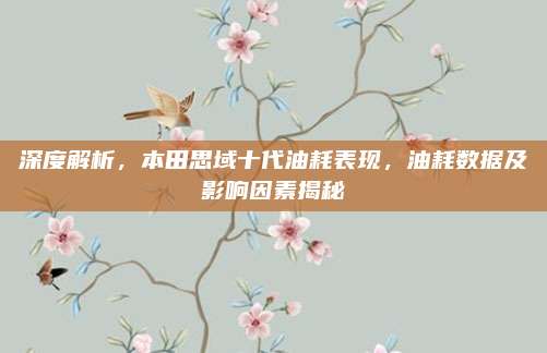 深度解析,本田思域十代油耗表现,油耗数据及影响因素揭秘