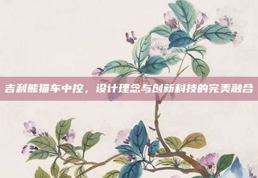 吉利熊猫车中控，设计理念与创新科技的完美融合
