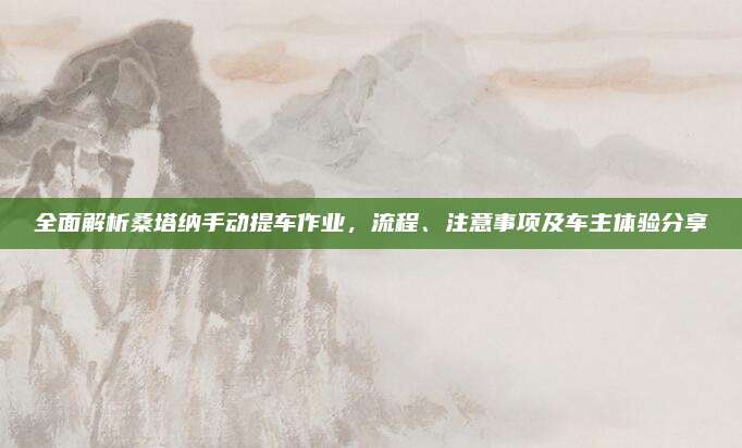 全面解析桑塔纳手动提车作业,流程、注意事项及车主体验分享