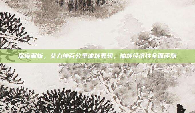 深度解析,艾力绅百公里油耗表现,油耗经济性全面评测