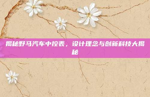 揭秘野马汽车中控表,设计理念与创新科技大揭秘