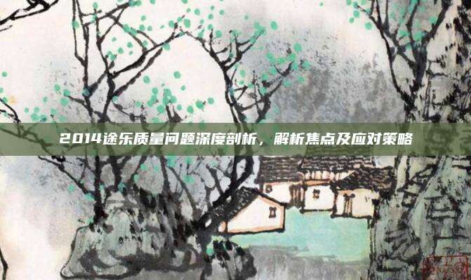 2014途乐质量问题深度剖析,解析焦点及应对策略