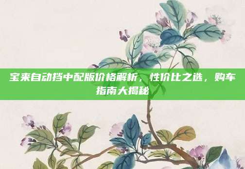 宝来自动挡中配版价格解析,性价比之选,购车指南大揭秘